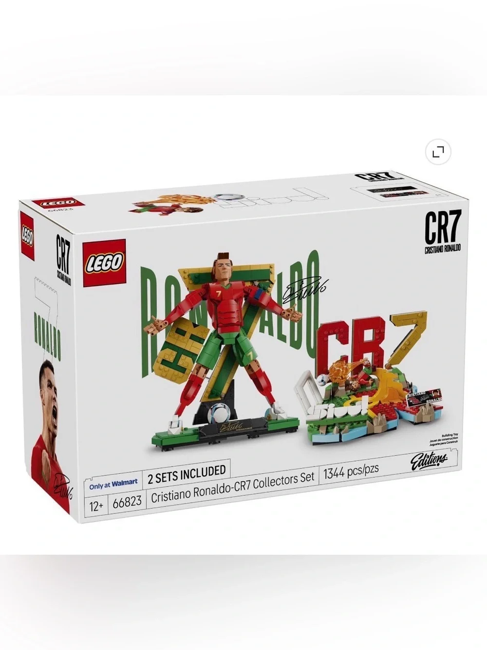 LEGO 66823 Cristiano Ronaldo Collector Edition CR7  2 Sets/2 in 1, 1344 PCS, NWT